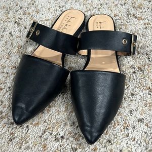 Black No Backing Flats